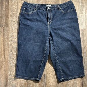 Cato Dark Blue Denim Capris